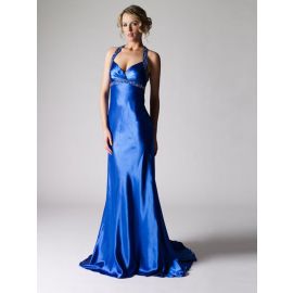 Sexy con cinghie Slim Line Backless Prom Dresses Short Train